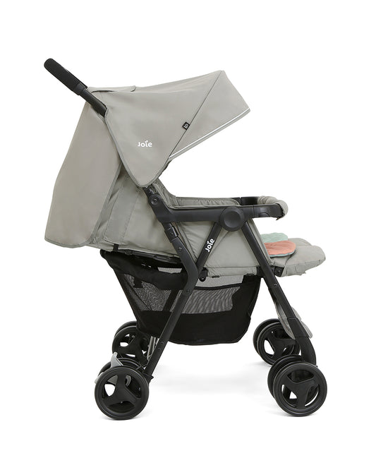 Joie Aire Twin Baby Stroller-Reversible Seat Liners-Automatic Fold Lock-Pram for 0 to 3Y (Upto 15 Kg Each Seat)-Nectar & Mineral