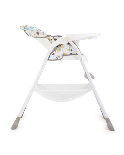 Joie Mimzy Snacker Baby High Chair-One Hand Quick Compact Fold-Streamlined Design-6M to 3Y (Upto 15Kg)-Alphabet