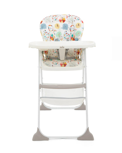 Joie Mimzy Snacker Baby High Chair-One Hand Quick Compact Fold-Streamlined Design-6M to 3Y (Upto 15Kg)-What Time Is It