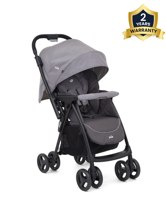 Joie Mirus Lightweight Baby Stroller-One Hand Fold-Reversible Handle-Pram for 0 to 3Y (Upto 15Kg)-Dark Pewter