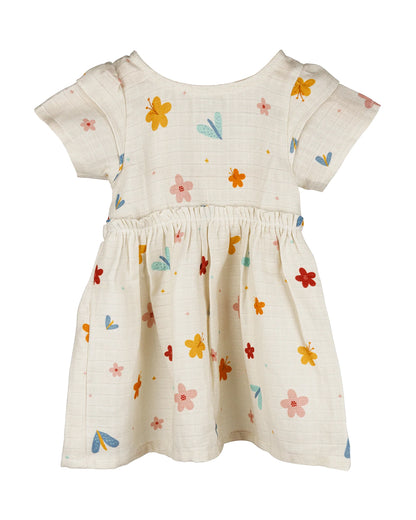 Dulaar A World In Bloom Frock Dress-Printed-Organic Cotton-For Infants