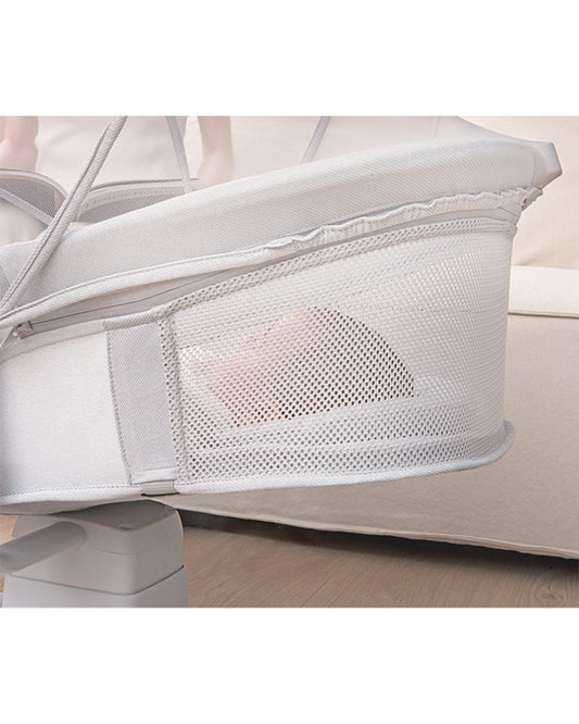 Mastela X-Multi-Motion Baby Cradle-With Touch Panel & Safety Belt-With Lounger/Seat Mode-Rocking Chair-Light Grey-0 to 36M