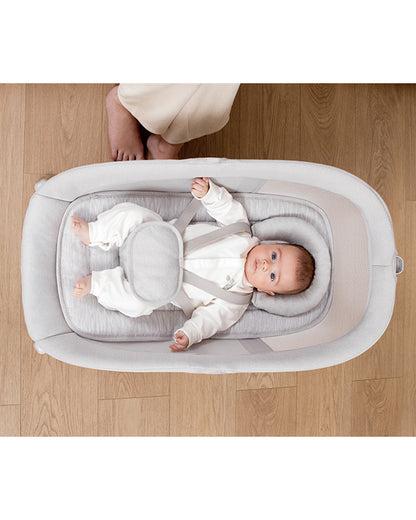 Mastela X-Multi-Motion Baby Cradle-With Touch Panel Safety Belt-With Lounger/Seat Mode-Rocking Chair-Light Grey-0 to 36M