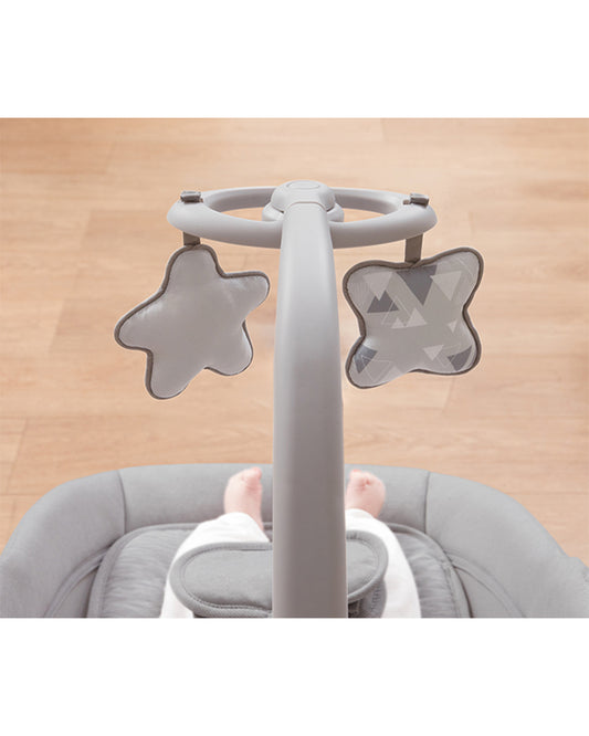 Mastela X-Multi-Motion Baby Cradle-With Touch Panel & Safety Belt-With Lounger/Seat Mode-Rocking Chair-Dark Grey-0 to 36M