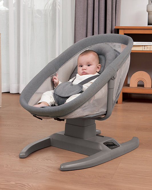 Mastela H-Multi-Motion Baby Cradle-With Touch Panel & Safety Belt-With Bed/Seat Mode & Mosquito Net-Shaker-Green-0 to 36M