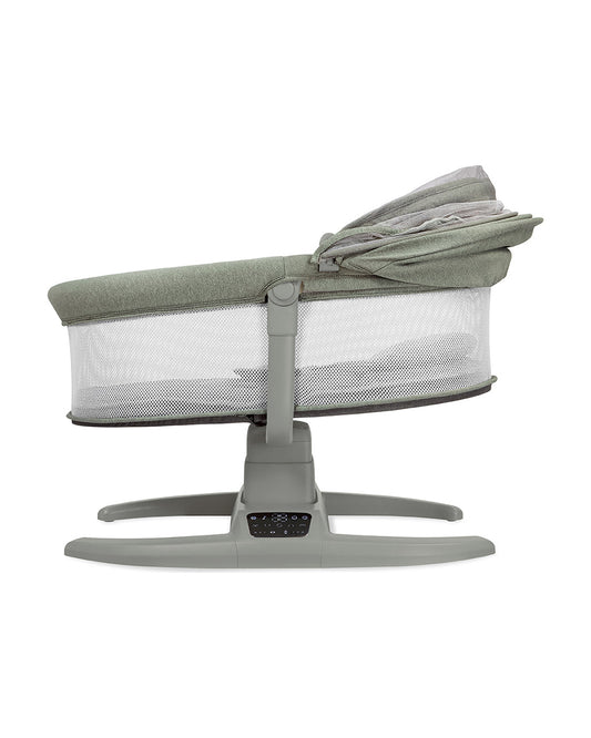 Mastela H-Multi-Motion Baby Cradle-With Touch Panel & Safety Belt-With Bed/Seat Mode & Mosquito Net-Shaker-Green-0 to 36M