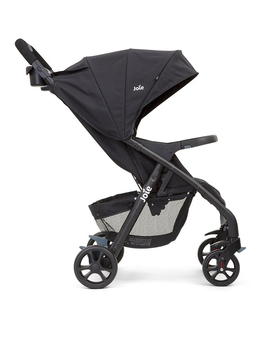 Joie Muze LX Baby Stroller-One Hand Fold-Flat Reclining-Pram for 0 to 3Y (Upto 15Kg)-Coal