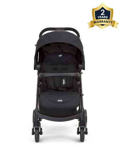 Joie Muze LX Baby Stroller-One Hand Fold-Flat Reclining-Pram for 0 to 3Y (Upto 15Kg)-Coal