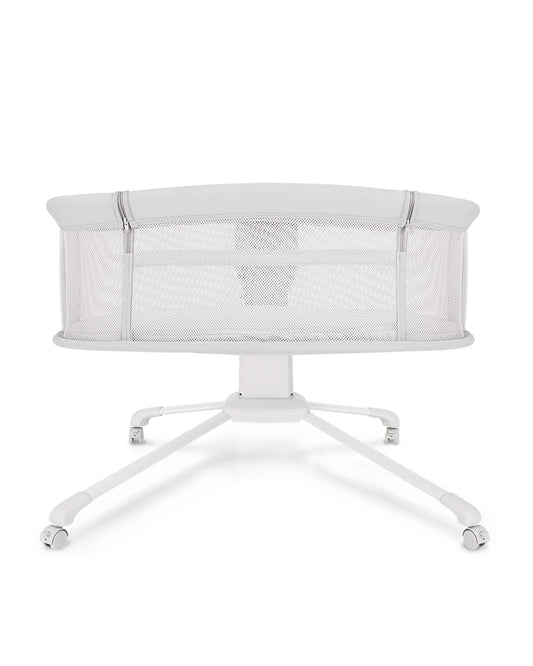 Mastela Dream Starlight Bedside Bassinet & Rocker-With Sunshade & Mosquito Net-With Removable Cradle Basket-Touch Control Panel-4 Lockable Wheels-Light Grey-Birth+