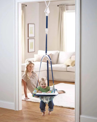 Graco Doorway Bumper Jumper-Easily Attaches To Doorframe-Height Adjustable-With 2 Soft Toys-Upto 11.5 kgs-Caravan