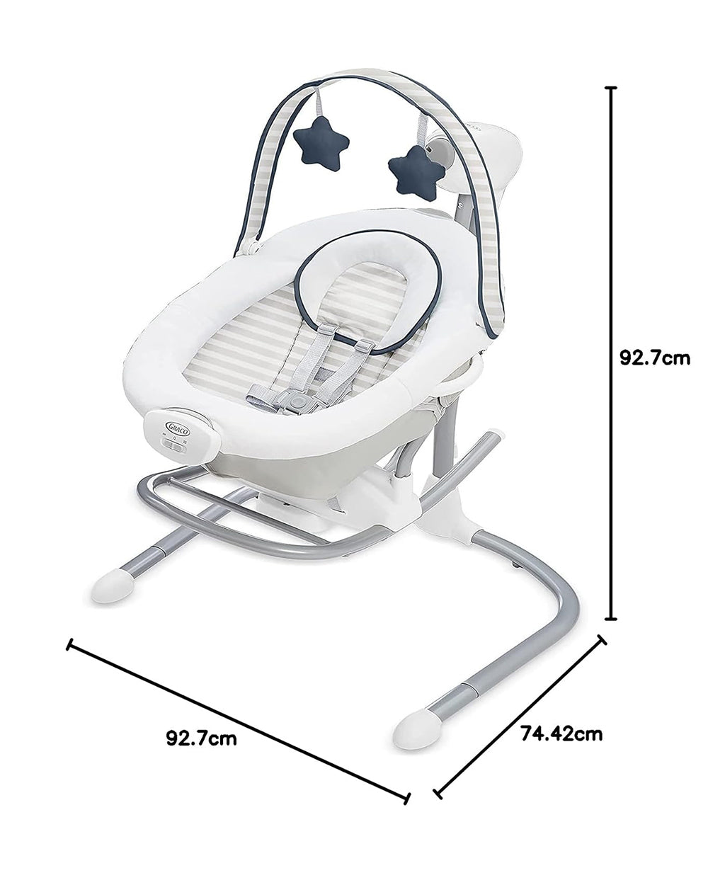 Graco Soothe 'n Sway LX Swing Bouncer-3 Position Recline-With