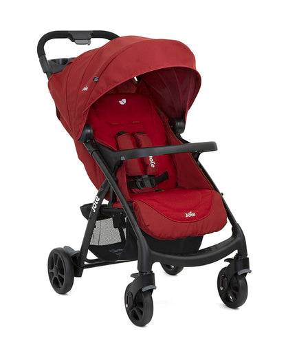 Joie Muze LX Baby Stroller-One Hand Fold-Flat Reclining-Pram for 0 to 3Y (Upto 15Kg)-Cranberry