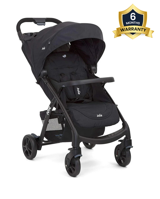 Joie Muze LX Baby Stroller One Hand Fold Flat Reclining Pram for 0M Upto 22Kg Coal Extra 5 Off duckduckbaby