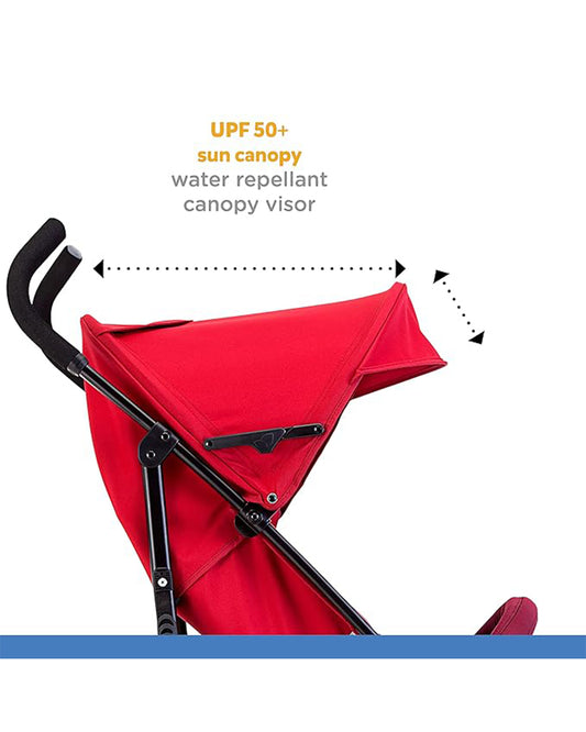 Joie Nitro LX Lightweight Baby Stroller-Compact Umbrella Fold-Built-in Carry Handle-Pram for 0 to 3Y (Upto 15Kg)-Cherry