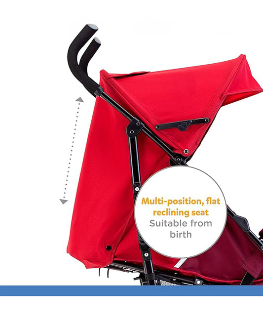 Joie Nitro LX Lightweight Baby Stroller-Compact Umbrella Fold-Built-in Carry Handle-Pram for 0 to 3Y (Upto 15Kg)-Cherry