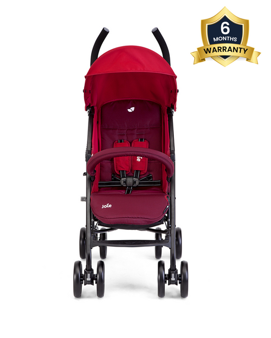 Joie Nitro LX Lightweight Baby Stroller-Compact Umbrella Fold-Built-in Carry Handle-Pram for 0 to 3Y (Upto 15Kg)-Cherry