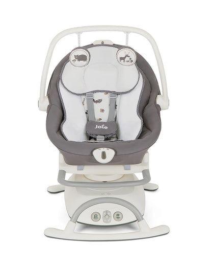 Joie Sansa 2 in 1 Baby Automatic Swing-Converts to Rocker-Multi Motion Soother Sways Side to Side-For Infants-Frankie & Friends