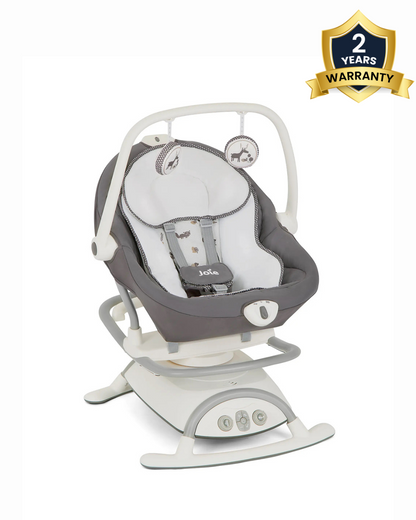 Joie Sansa 2 in 1 Baby Automatic Swing-Converts to Rocker-Multi Motion Soother Sways Side to Side-For Infants-Frankie & Friends