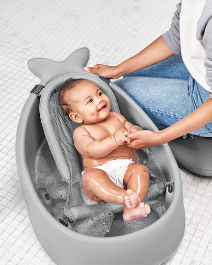 Skip Hop Moby Smart Sling Baby Bath Tub-3-Stage Tub-0 to 36M-Grey