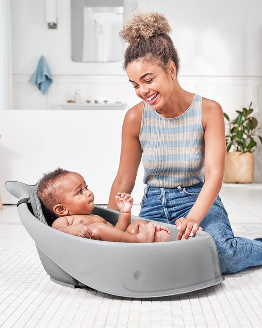 Skip Hop Moby Smart Sling Baby Bath Tub-3-Stage Tub-0 to 36M-Grey