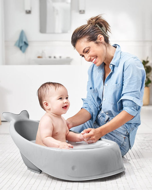 Skip Hop Moby Smart Sling Baby Bath Tub-3-Stage Tub-0 to 36M-Grey