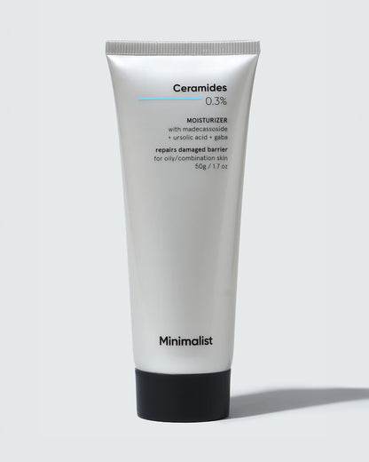 Minimalist 0.3% Ceramides & Madecassoside Face Moisturizer-For Oily & Irritated Skin-Repairs & Restores Skin Barrier-Pregnancy & Breastfeeding Safe