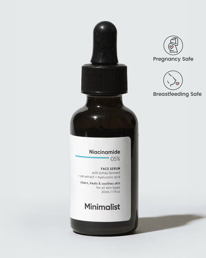 Minimalist 5% Niacinamide Face Serum-Hydrates, Repairs & Soothes Skin-Pregnancy & Breastfeeding Safe