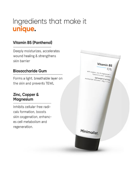 Minimalist 10% Vitamin B5 Face Moisturizer-For Skin Repair & Hydration-Pregnancy & Breastfeeding Safe