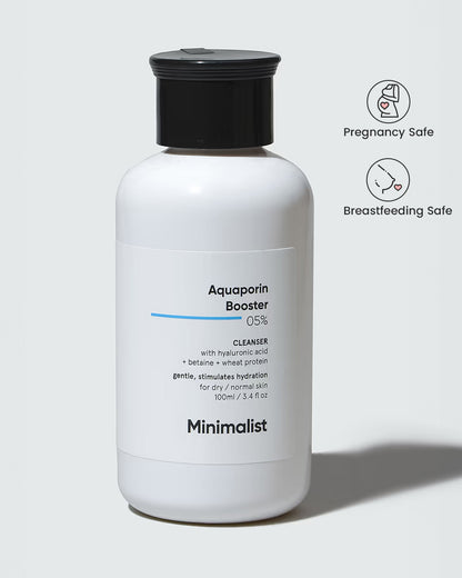 Minimalist 5% Aquaporin Booster Face Wash-For Dry Skin-Hydrates & Soothes Skin-Pregnancy & Breastfeeding Safe