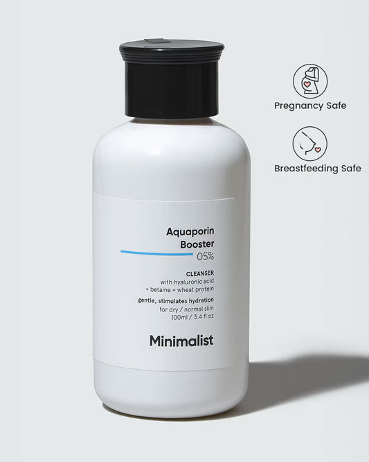 Minimalist Skin Hydration & Restoration Routine-Aquaporin Booster Face Wash+Vitamin B5 Moisturizer+Squalane Face Oil