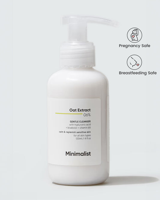 Minimalist 6% Oat Extract Gentle Cleanser-For Sensitive Skin-Hydrates & Soothes Skin-Pregnancy & Breastfeeding Safe