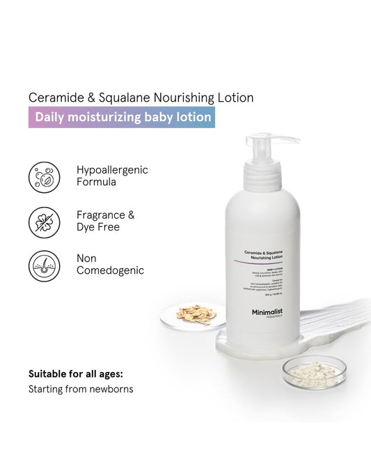 Minimalist Ceramide & Squalane Nourishing Baby Lotion-With Allantoin & Oatmeal Extract