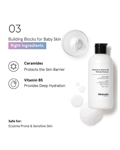 Minimalist Ceramide & Vitamin B5 Delicate Cleanser-Baby Body Wash-With Allantoin