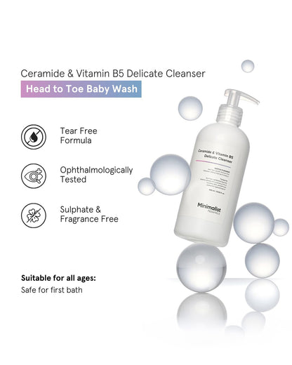 Minimalist Ceramide & Vitamin B5 Delicate Cleanser-Baby Body Wash-With Allantoin