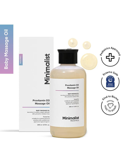 Minimalist Provitamin D3 Baby Massage Oil-With Coconut Oil & Almond Oil