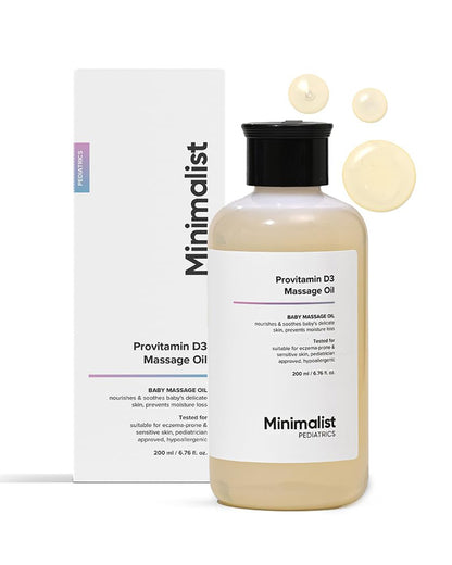 Minimalist Provitamin D3 Baby Massage Oil-With Coconut Oil & Almond Oil