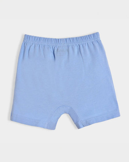 Mi Arcus Mint, Light Blue & Grey Shorts-Cotton-Printed-Pack of 3-For Infants