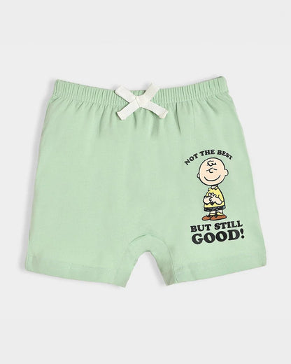 Mi Arcus Mint, Light Blue & Grey Shorts-Cotton-Printed-Pack of 3-For Infants