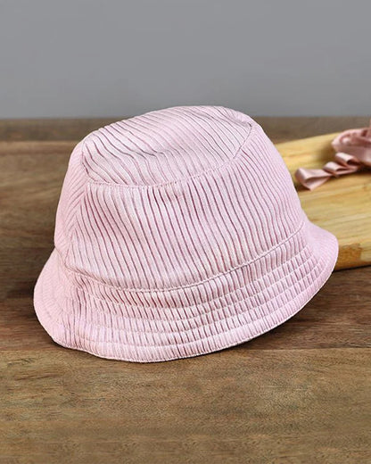 Mi Arcus Pink Bucket Hat-Cotton-Solid-For Infants