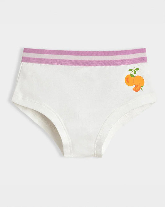 Mi Arcus Pink, White & Peach Panties-Cotton-Printed-Pack Of 3-For Infants