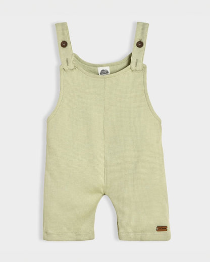Mi Arcus Sage Green Dungaree With T-shirt-Cotton-Printed-For Infants