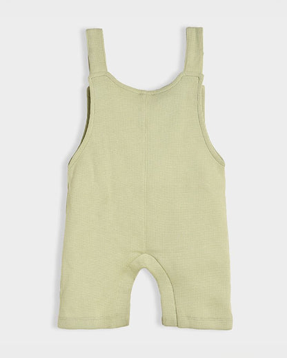 Mi Arcus Sage Green Dungaree With T-shirt-Cotton-Printed-For Infants