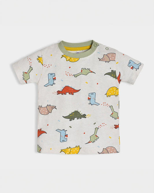 Mi Arcus Brown, White & Black T-shirts Set-Cotton-Printed-Pack of 3-For Infants