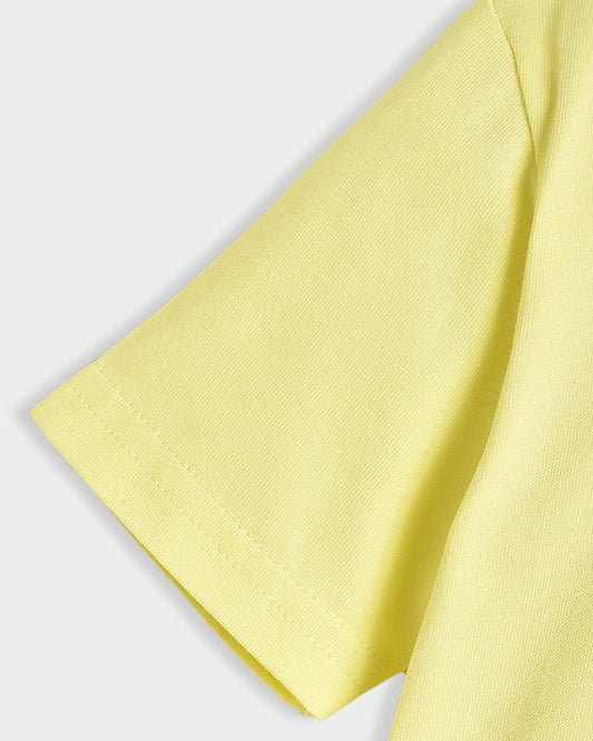 Mi Arcus Yellow T-shirt-Cotton-Printed-For Infants