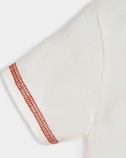 Mi Arcus White & Multicolor T-shirt-Cotton-Printed-For Infants