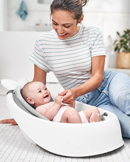 Skip Hop Moby Smart Sling Baby Bath Tub-3-Stage Tub-0 to 36M-White