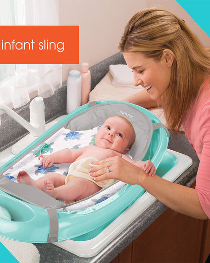 Summer Infant Splish N Splash Baby Bath Tub-With Detachable Sling-0 to 24M-Blue