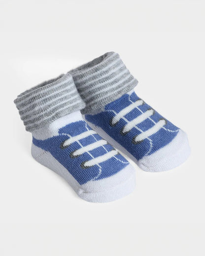 Mi Arcus Grey & Blue Combo Set-Cotton-Printed-Pack Of 2-For Infants