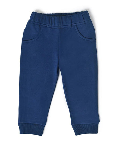 Mi Arcus Misty Blue Sweatshirt & Pajama Set-Cotton-Solid-For Infants
