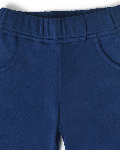Mi Arcus Misty Blue Sweatshirt & Pajama Set-Cotton-Solid-For Infants